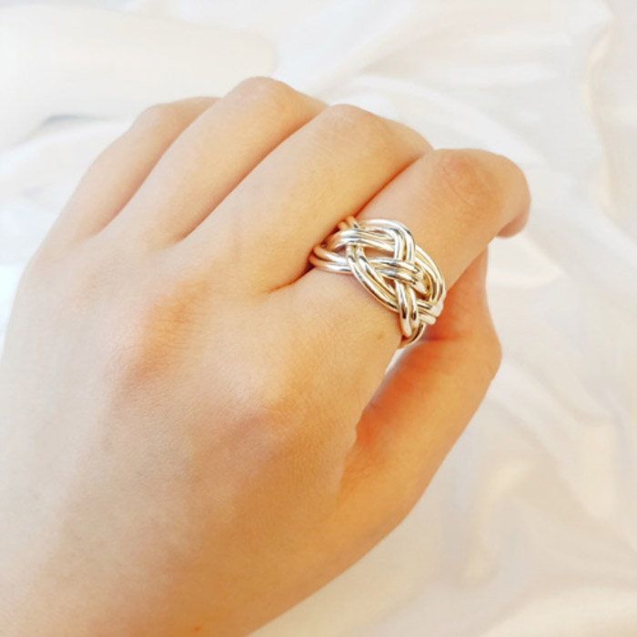 twisted silver ring. #1