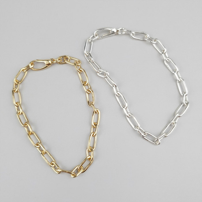 silver chain bracelet. #3